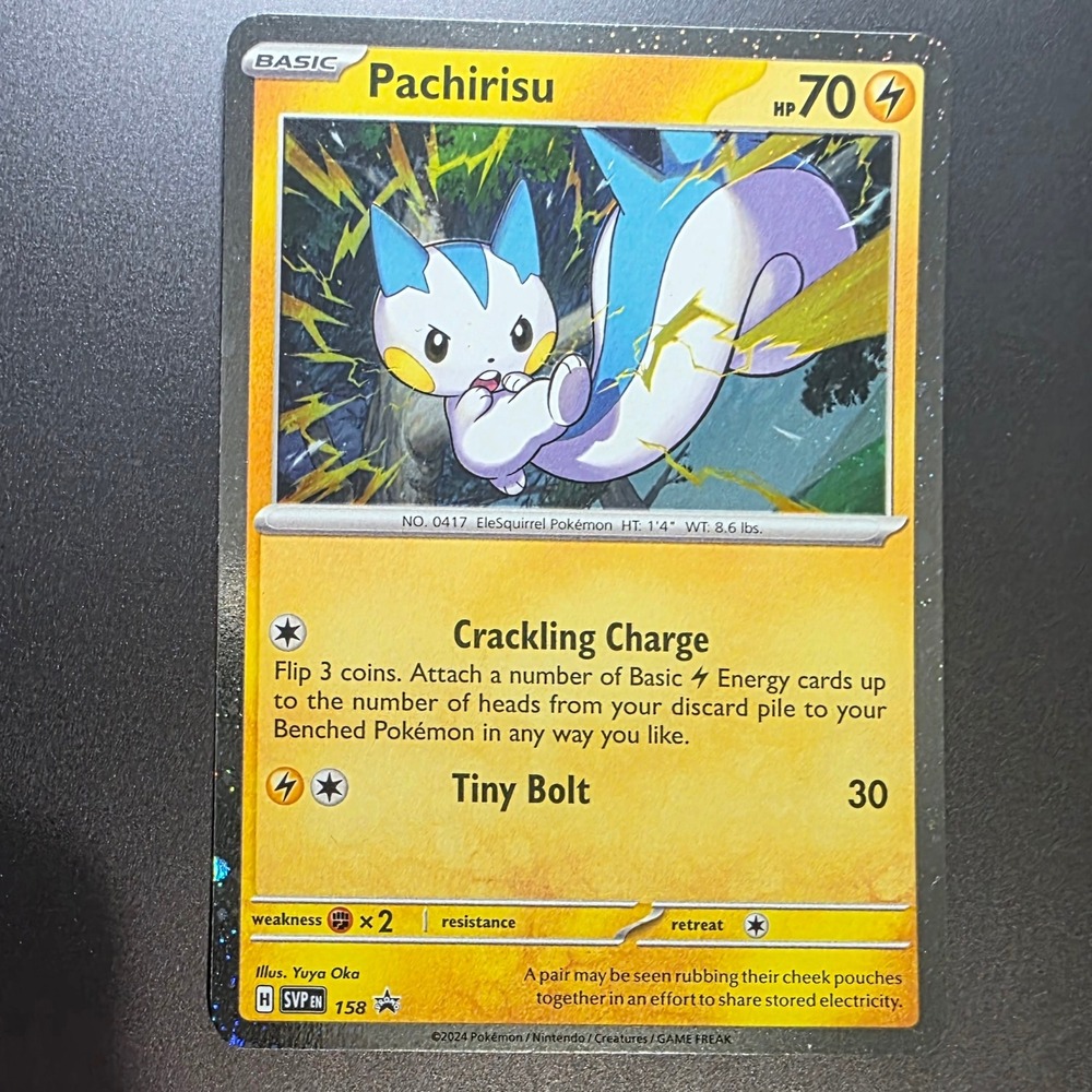 Pachirisu 158 SVP Promo Black Star Cosmos Holo Pokemon Card Scarlet Violet NM